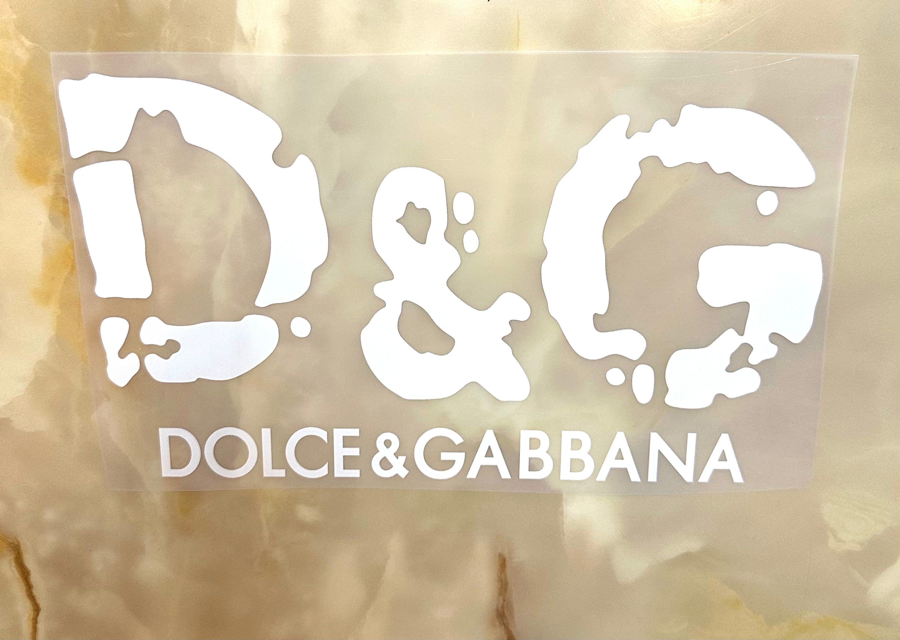 Термоаплікація 24*14см колір білий логотип Dolce&Gabbana