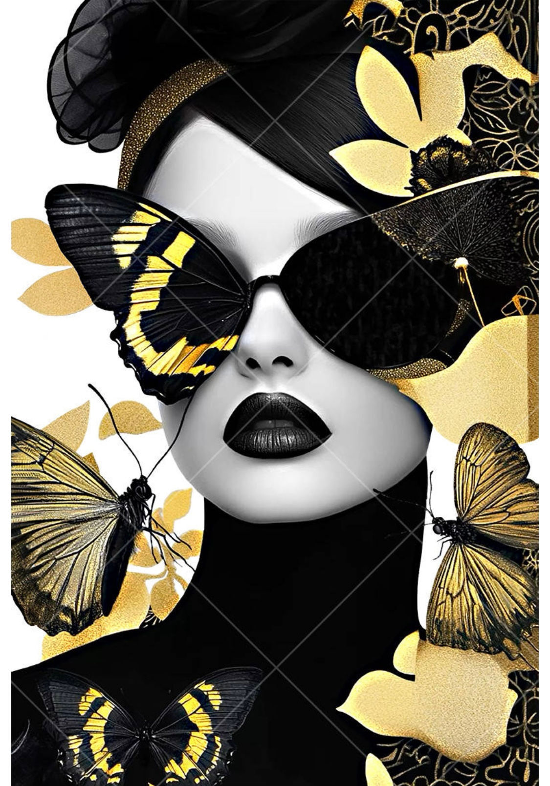 Термоаплікація 14*21см Леді метелик 
