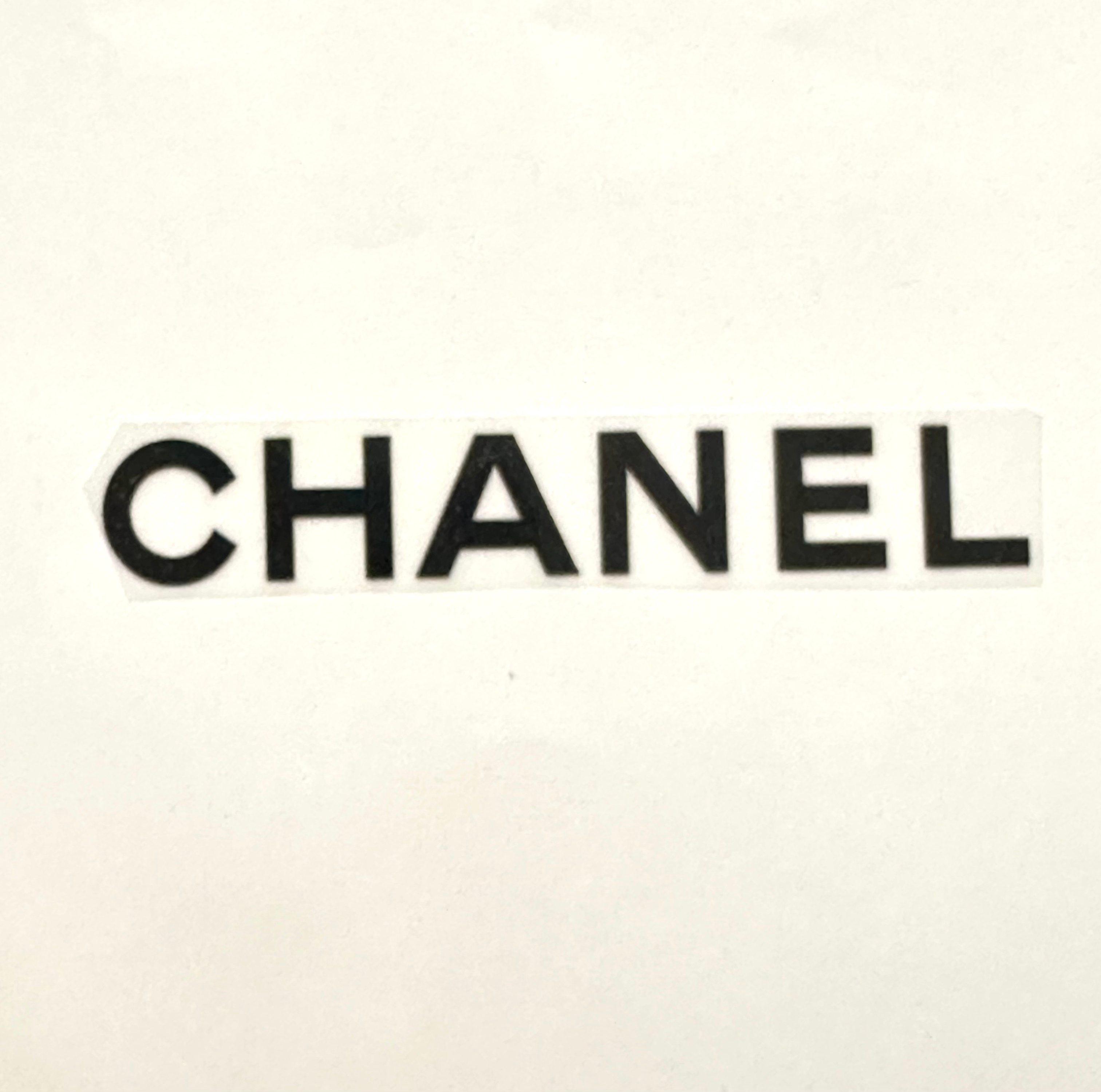 Термонаклейка 11*2см колір чорний логотип Chanel