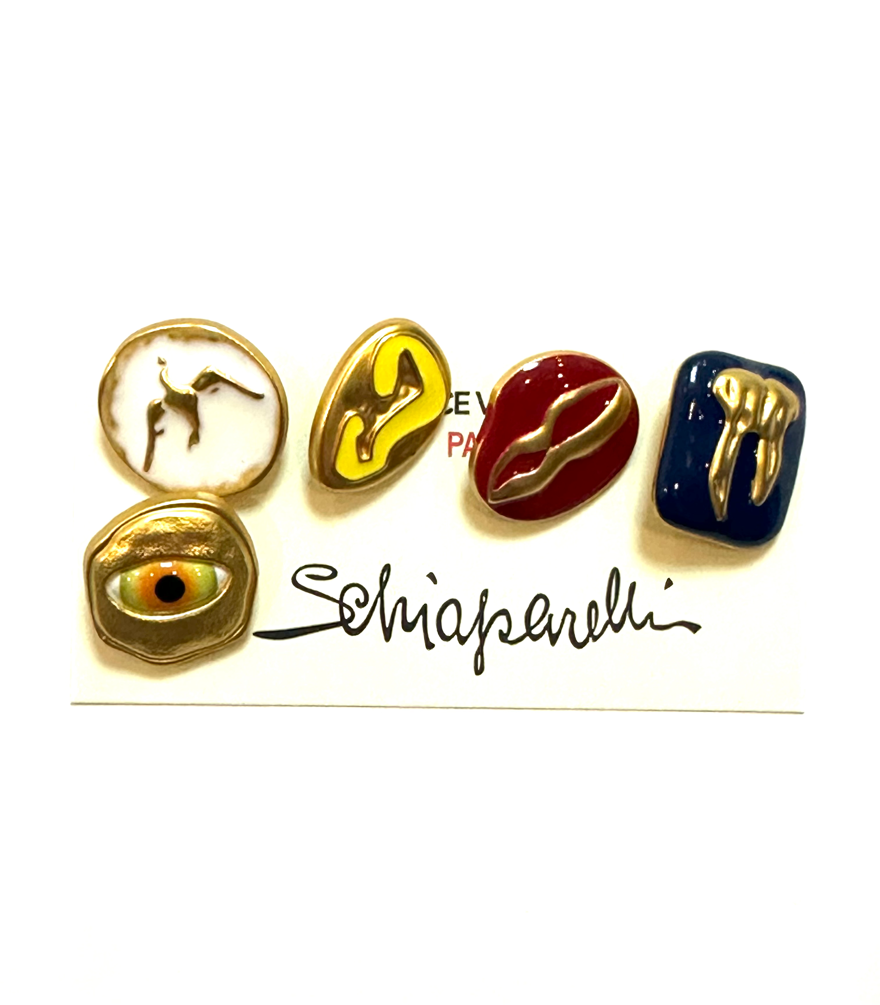 Ґудзики комплект 5шт колір золото Schiaparelli