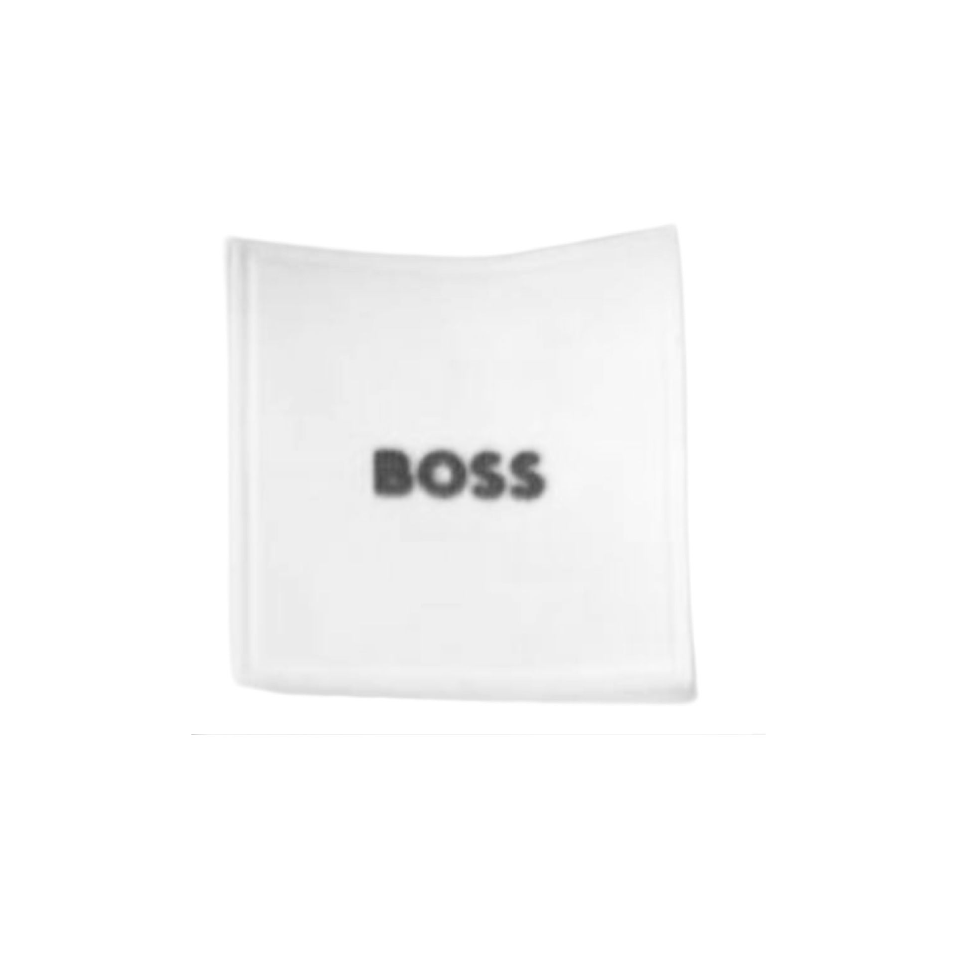Пришивні гумові патчі 5*3см колір білий логотип Hugo Boss