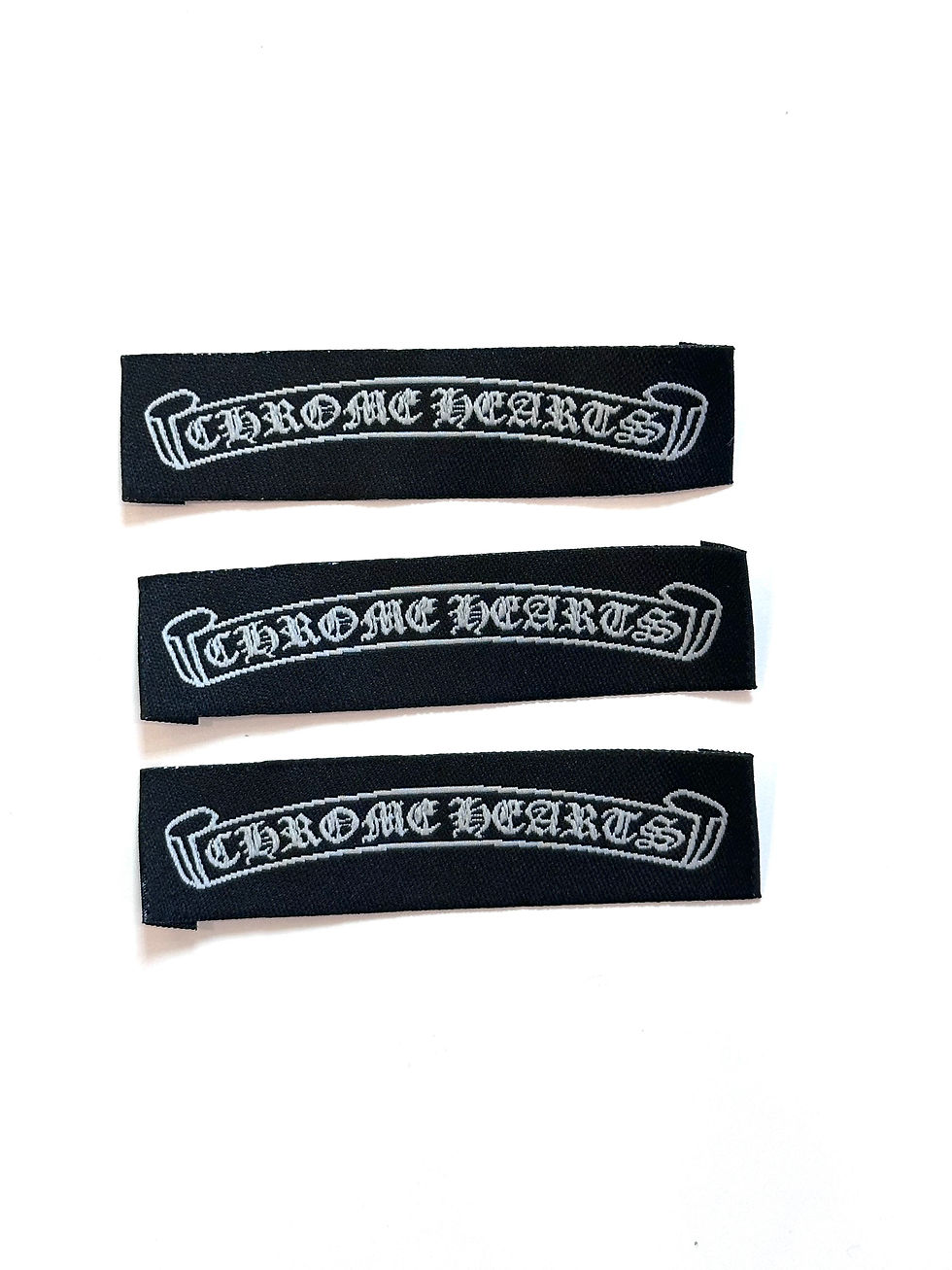 Прев'ю: Лейба жакард 7*1.7см колір чорний лого Chrome Hearts