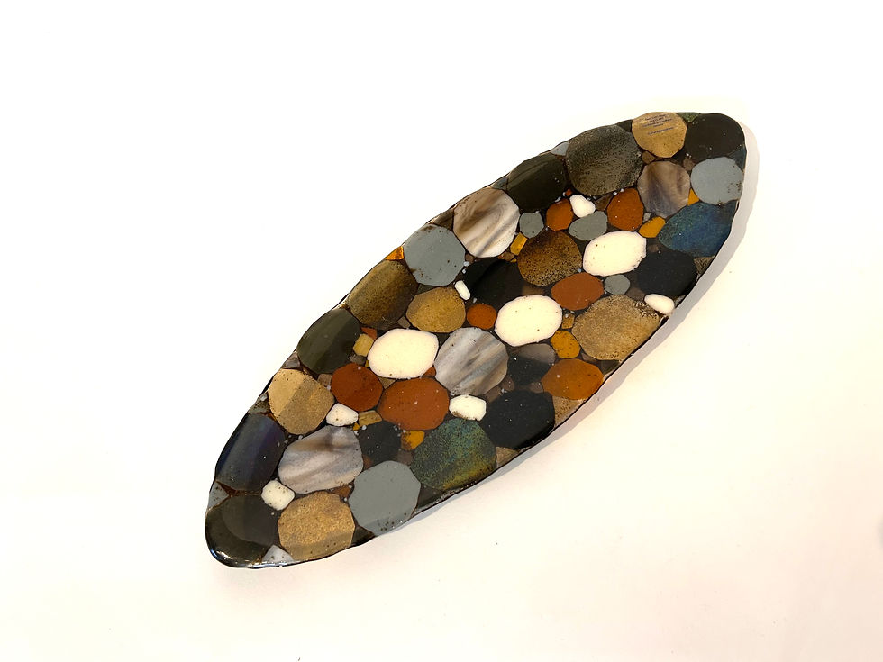 Miniatyrbilde: Ovalt fat I kunstglass 1