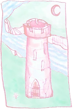 Pink Tower Music Logo on stage