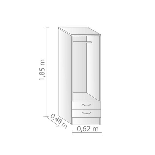 Miniatura: Placard 2 puertas "Platinum" mod. 912