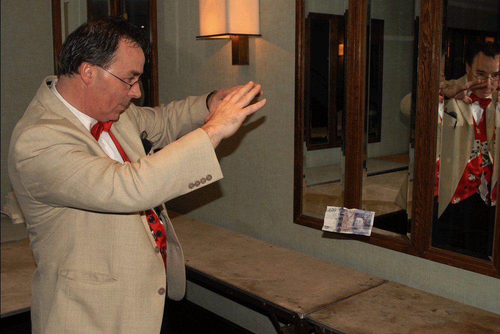 Warming up before the show.