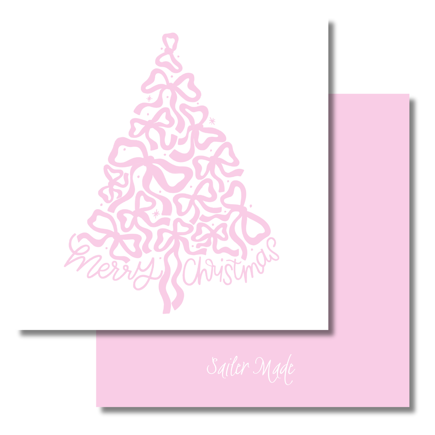 Bow Christmas Tree Gift Tag