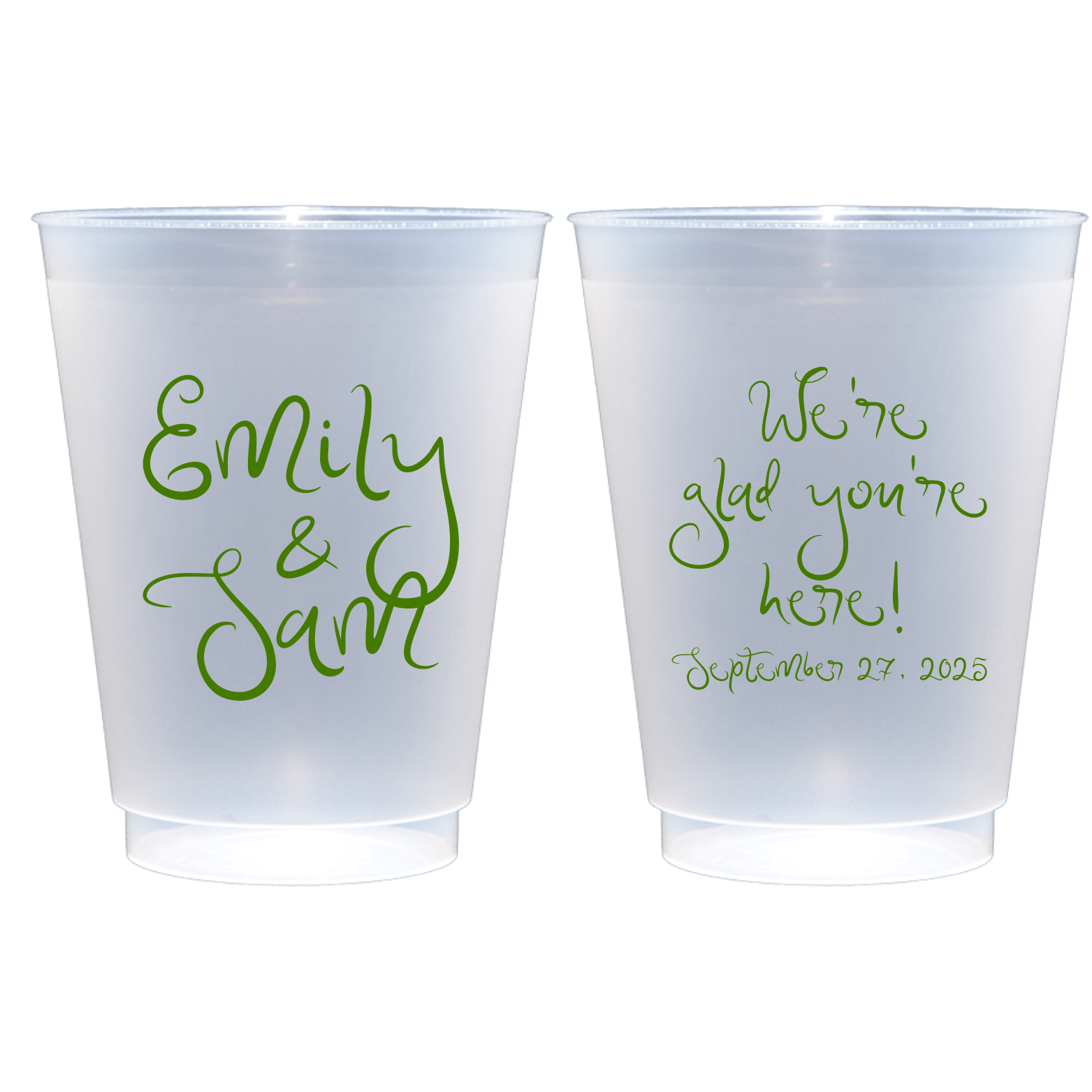 Two Name Frosted Flex Cups