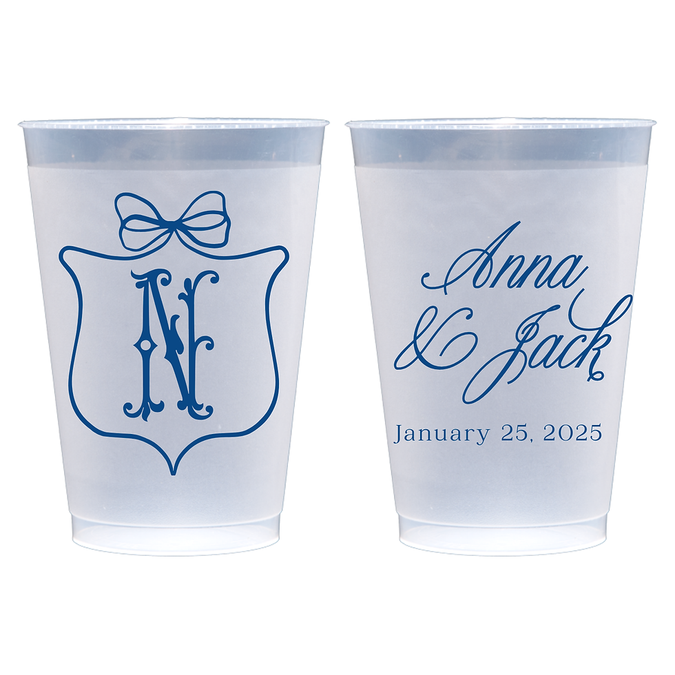 Custom Monogram Frosted Flex Cup