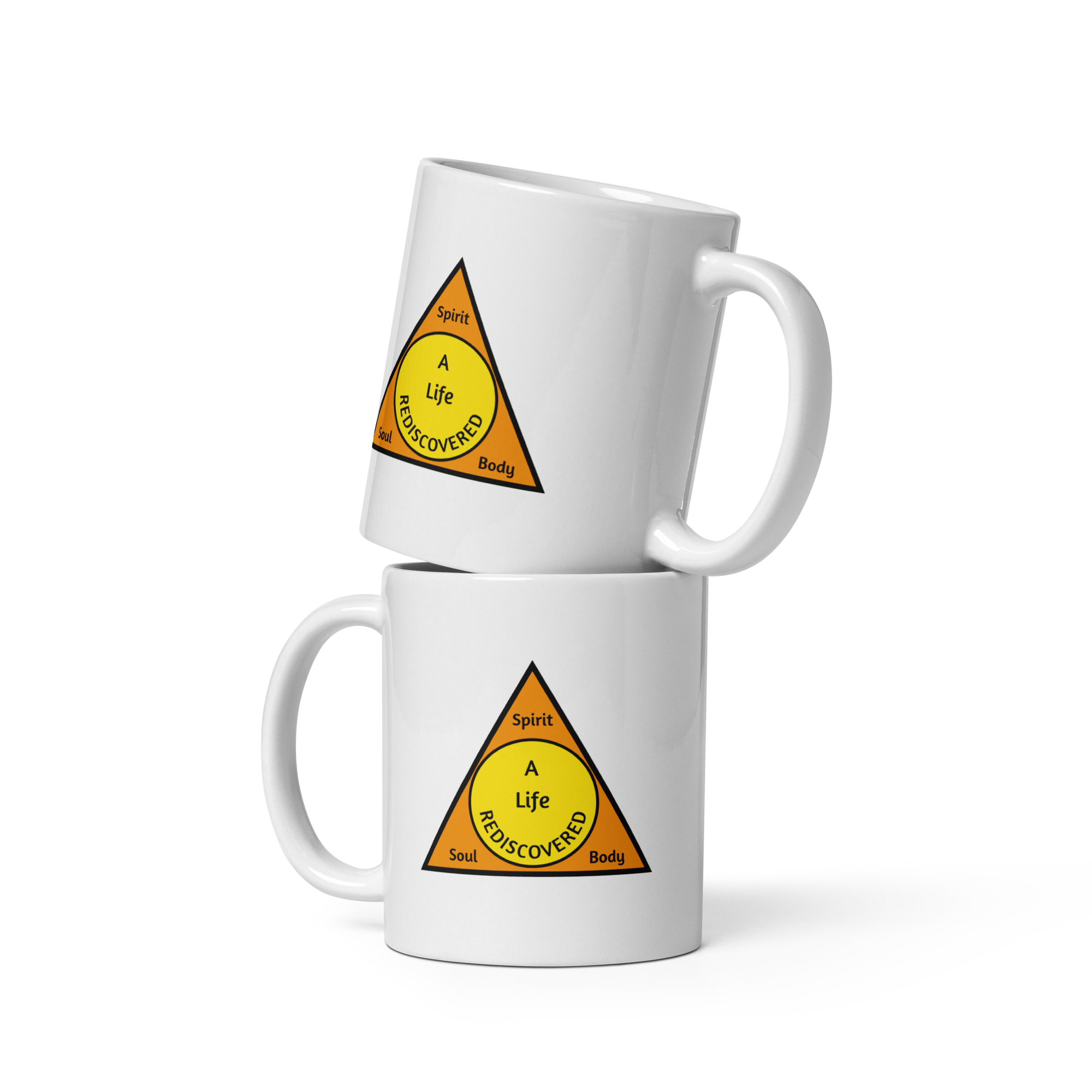 White glossy mug