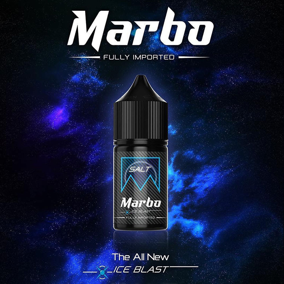 ภาพขนาดย่อ: น้ำยาบุหรี่ไฟฟ้า Marbo ของแท้ นำเข้าจากมาเลเซีย น้ำยาซอลนิค Marbo คือน้ำยาที่ฮิต ติดตลาดเป็นที่รู้จักของลูกค้ามาอย่างยาวนาน