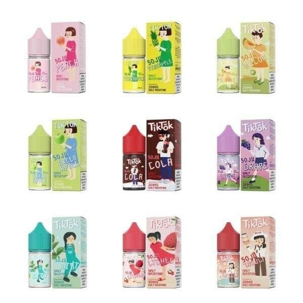 น้ำยาบุหรี่ไฟฟ้า tiktok saltnic 30 ml น้ำยาซอลนิค TIKTOK SOJU หรือที่เรียกกันติดปากว่าซอลโซจู ค่ายหลัก ALCHEMISTZ ช่วงนี้แบรน