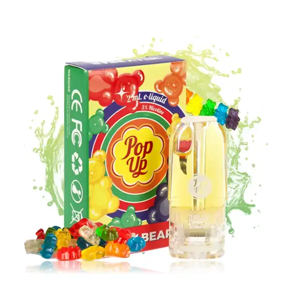 ภาพขนาดย่อ: Pop Up Pod Juice เป็นหัวพอตพร้อมน้ำยา ปริมาณน้ำยา 2 ml เป็นน้ำยาซอลนิค ระดับนิโคติน 3 % ทำให้สูบได้ง่าย มีกลิ่นให้เลือกมากมาย