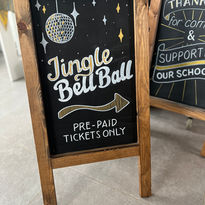 'Jingle Bell Ball' chalkboard