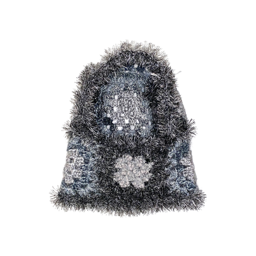 Balaclava Hood - Silver Fur | LeslieLennoxDesigns