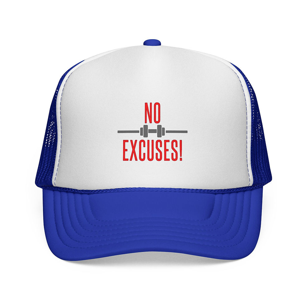 Thumbnail: No Excuses Trucker Cap — Motivational Fitness Mesh Hat