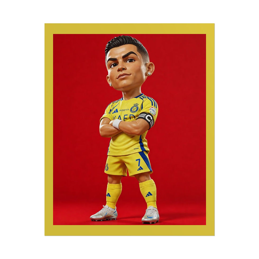 Thumbnail: Soccer Superstar Caricature Poster – Rolled Art Print