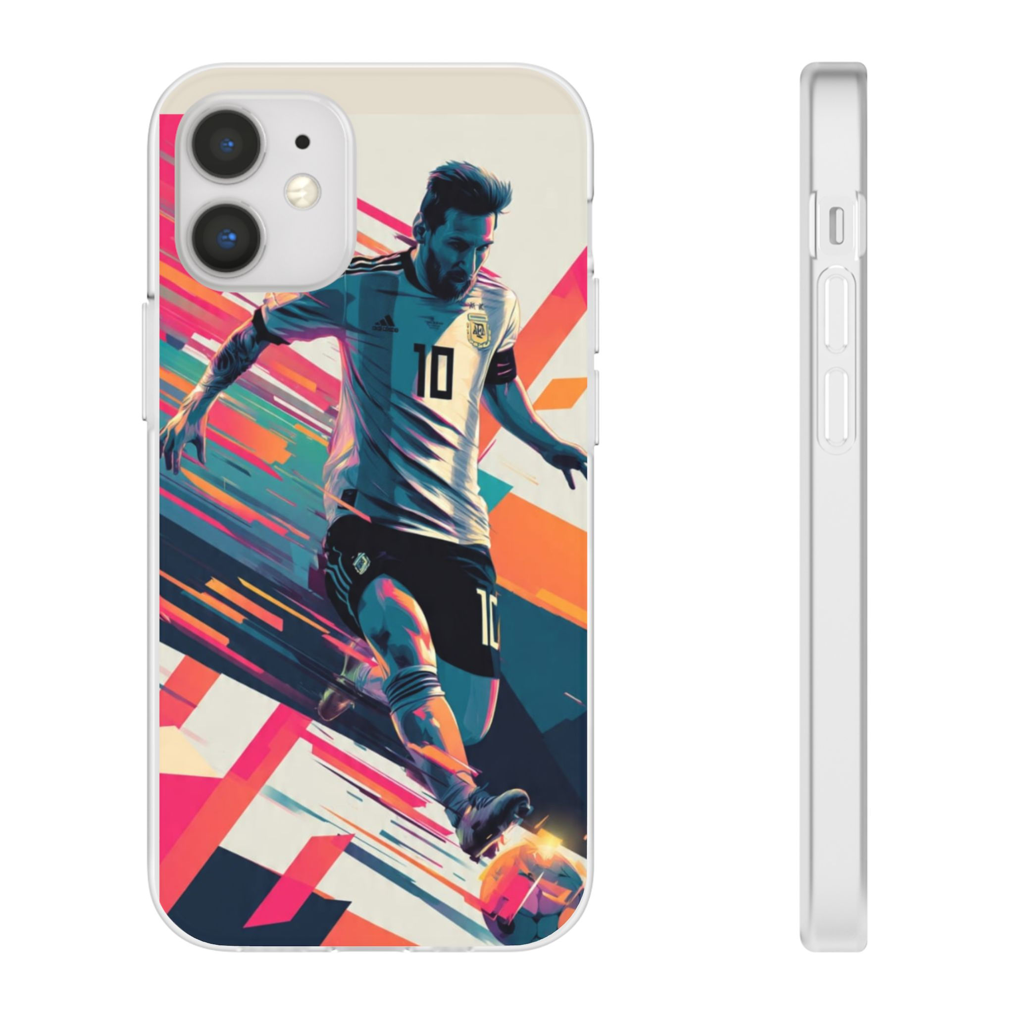 Soccer Star Flexi Case — Vibrant Messi #10 Phone Cover