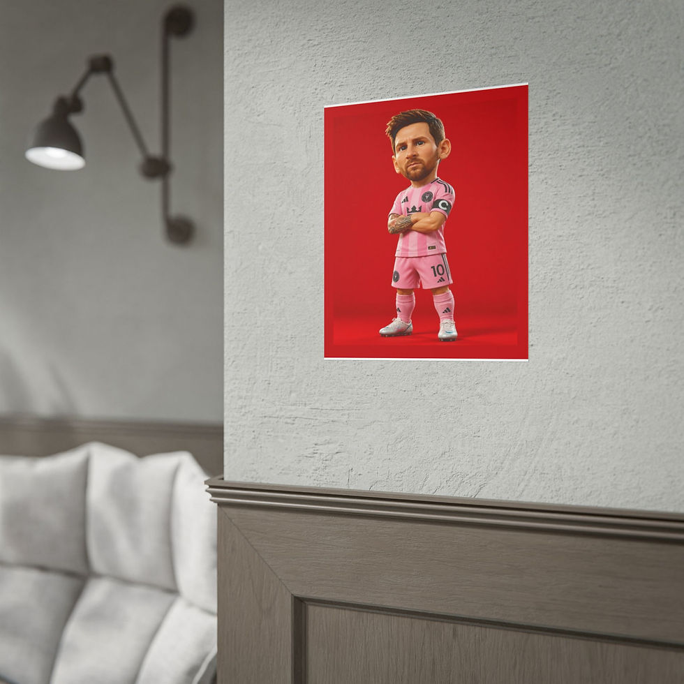 Thumbnail: Soccer Superstar Caricature Poster – Rolled Art Print