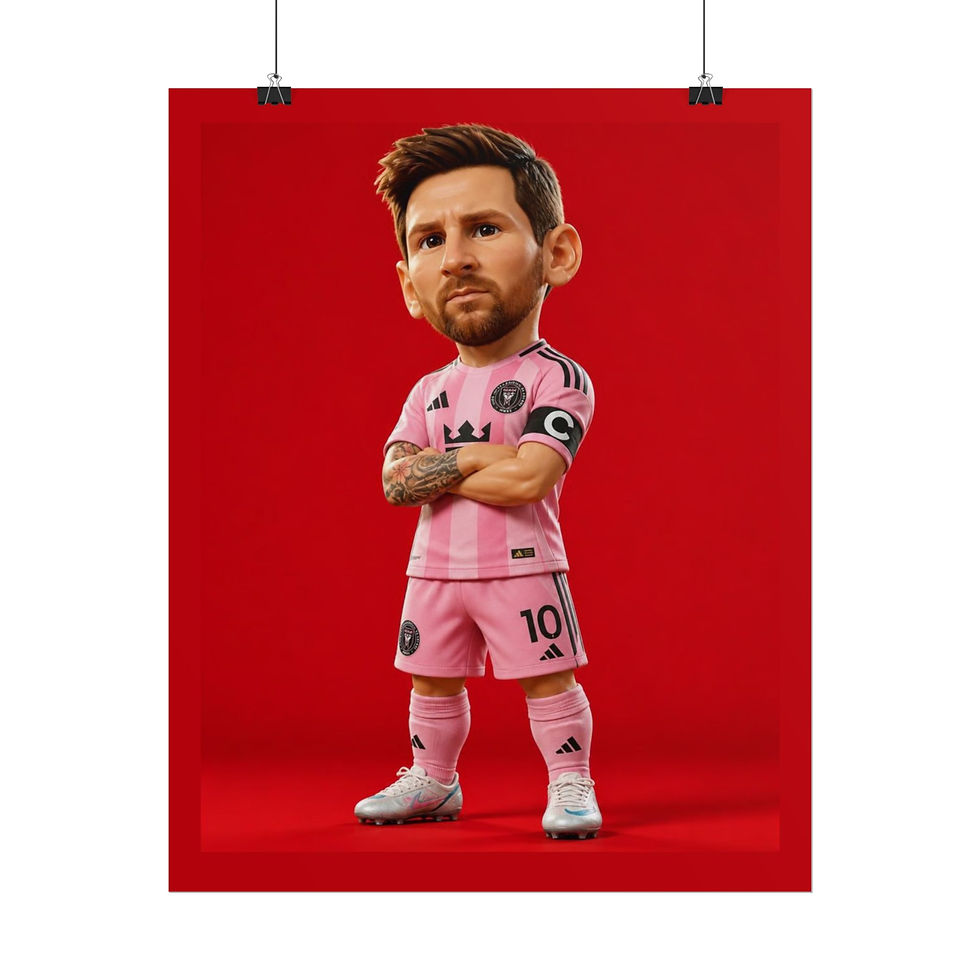 Thumbnail: Soccer Superstar Caricature Poster – Rolled Art Print