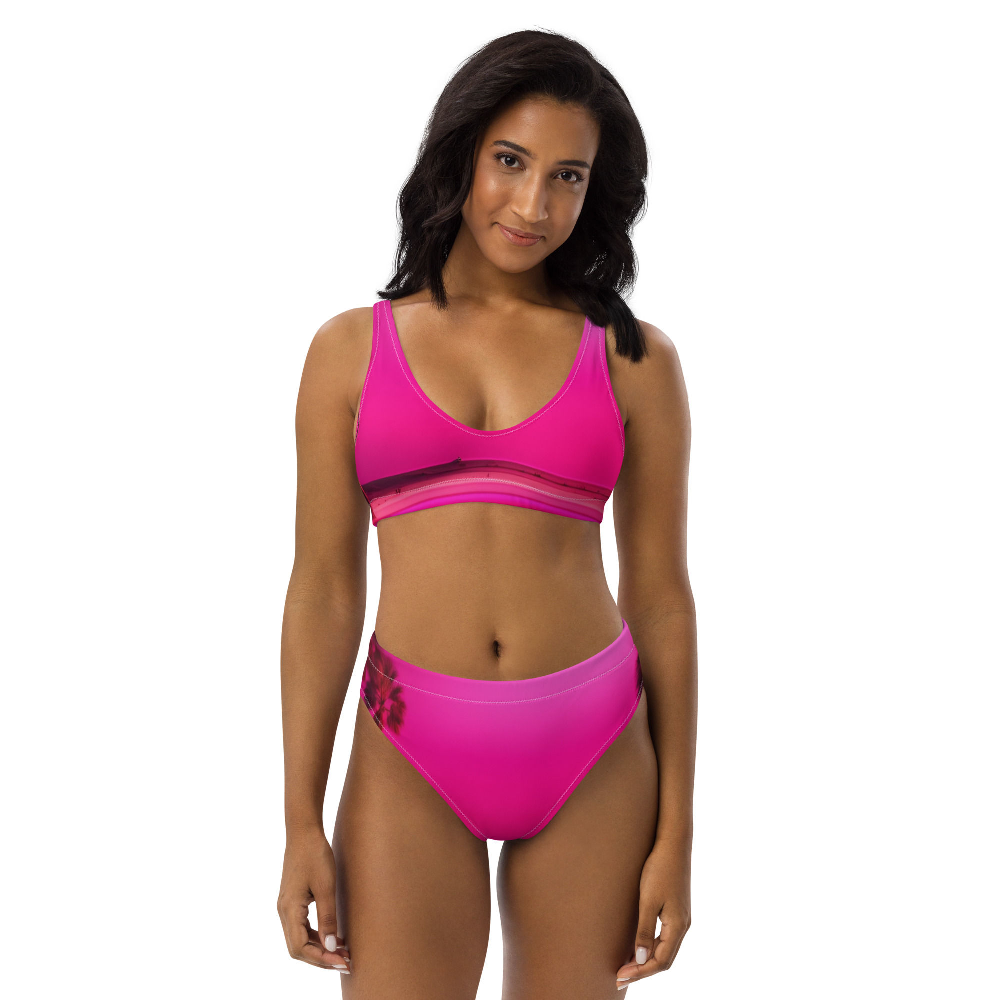 Faith High-Waisted Bikini -Pink