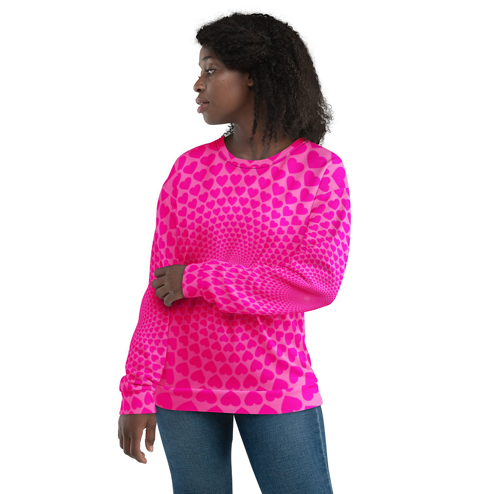 Thumbnail: Faith Sweatshirt - Pink with Hearts