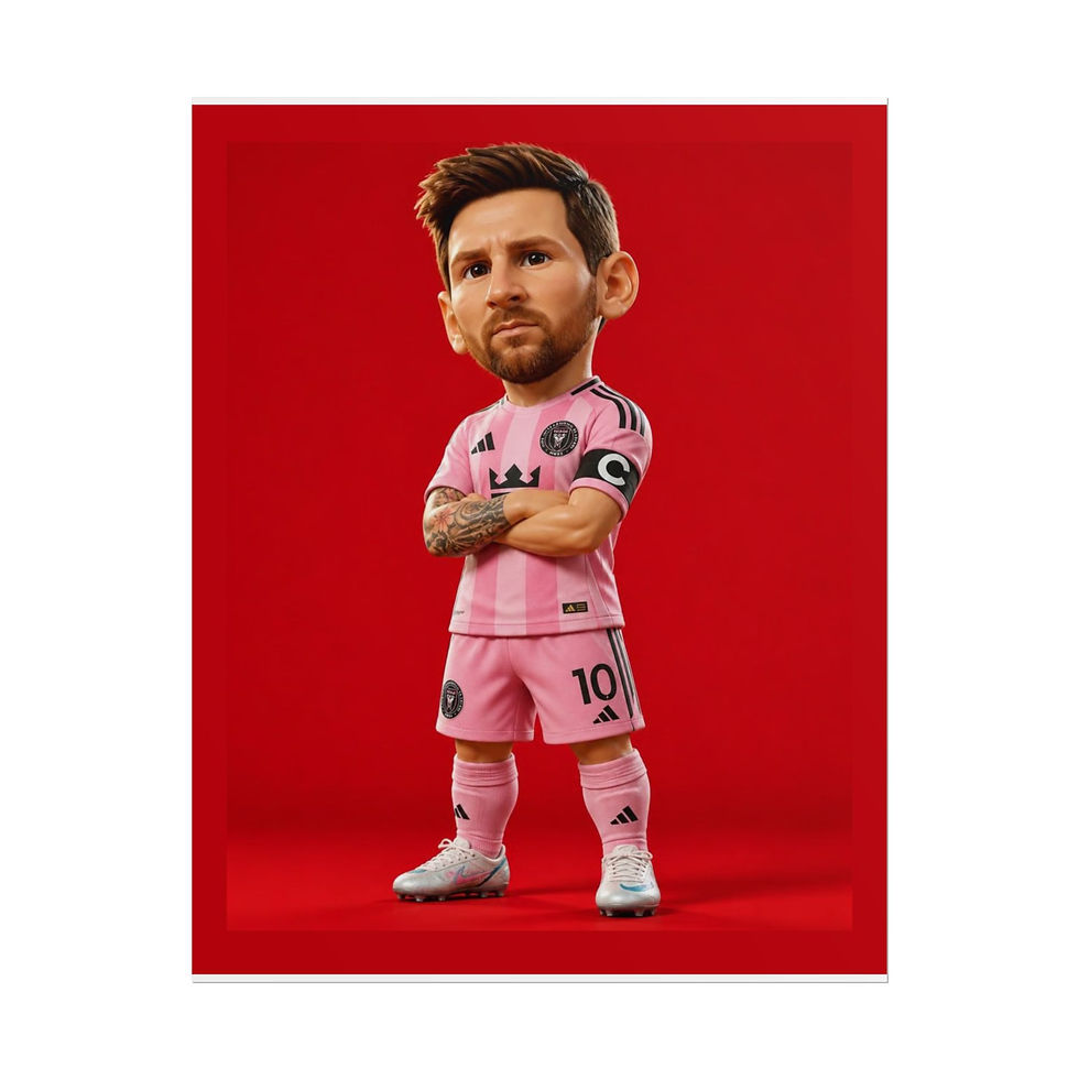 Thumbnail: Soccer Superstar Caricature Poster – Rolled Art Print