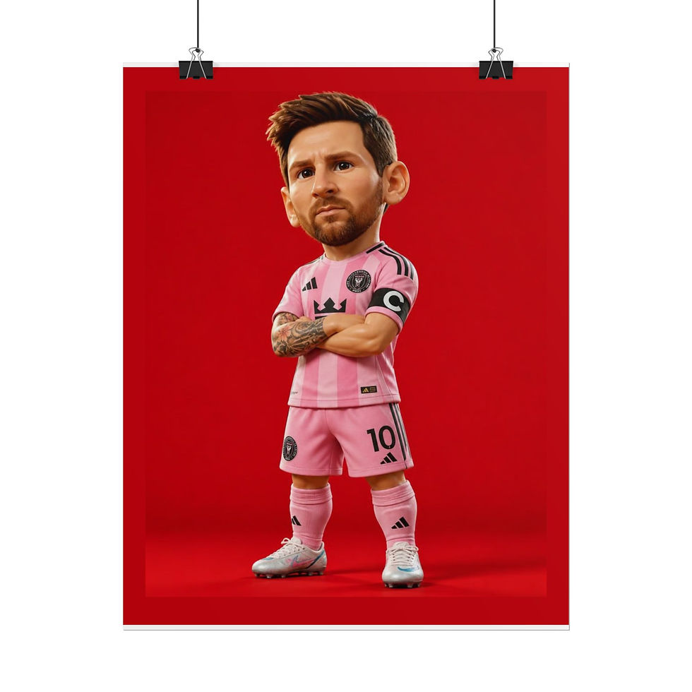Thumbnail: Soccer Superstar Caricature Poster – Rolled Art Print