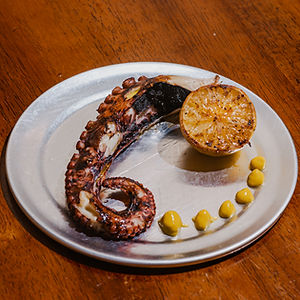 Pulpito with huancaina sauce