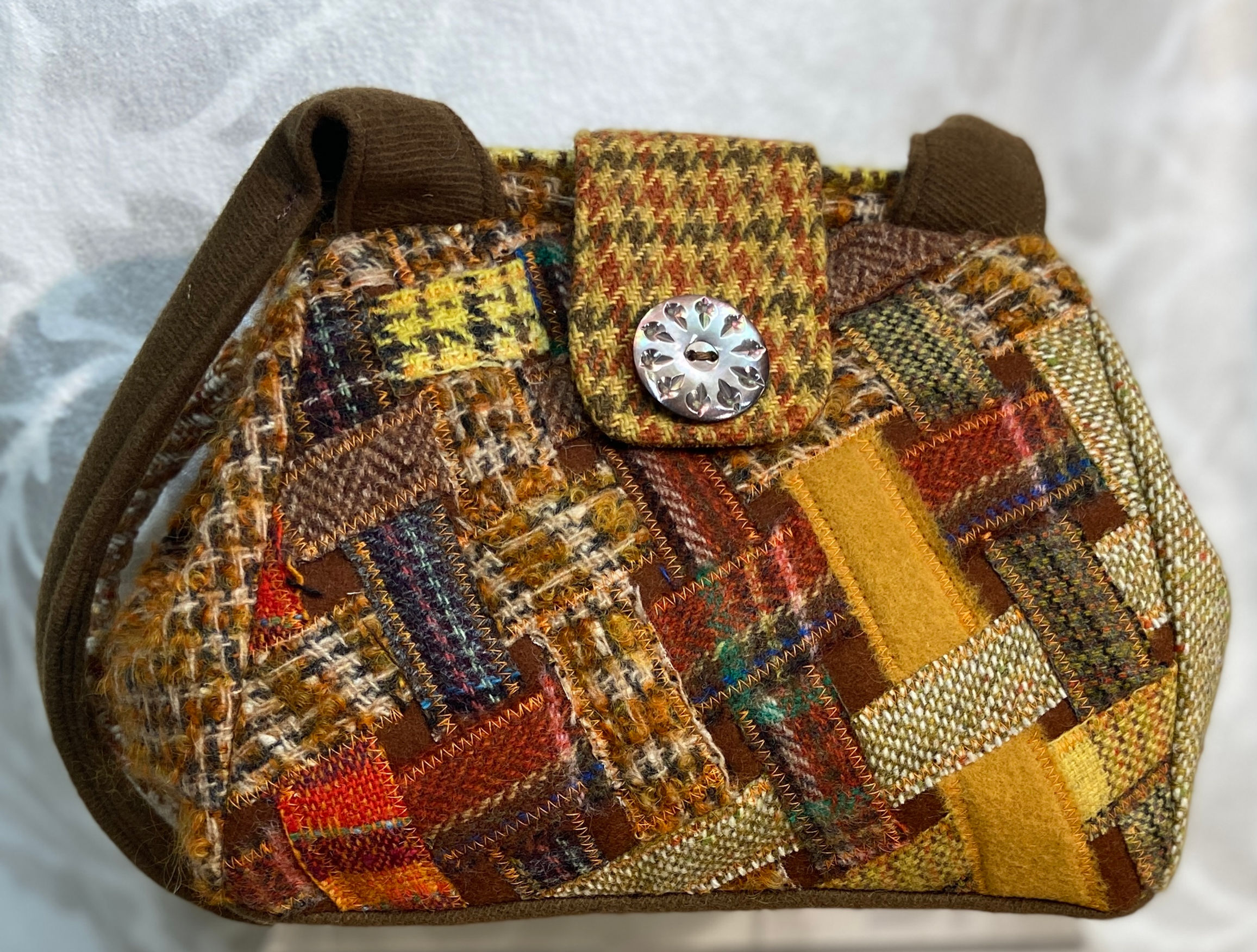 pie top with yellow and orange (mustard inside)