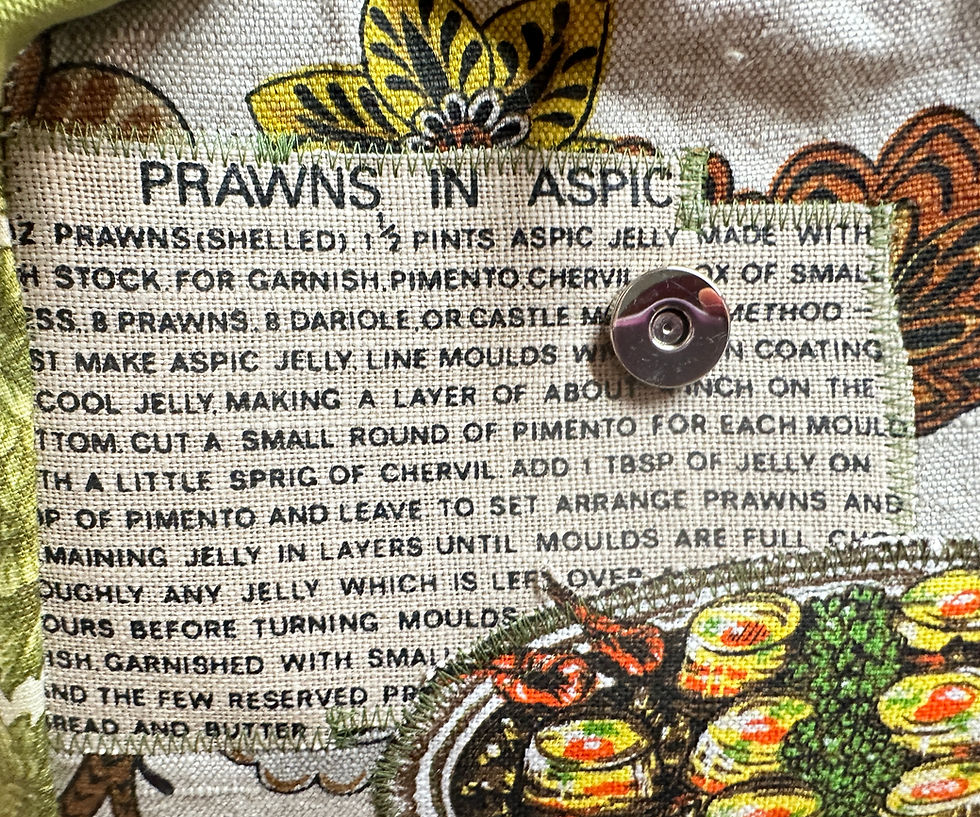 Thumbnail: appetizers vintage tea towel bag