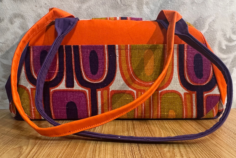 Thumbnail: MCM Purple and Orange Beezer bag