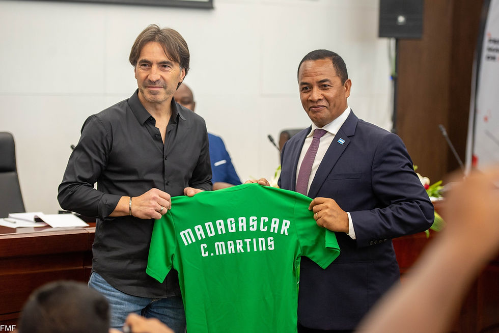 Corentin Martins (left) Photo Credit: Fédération Malagasy de Football
