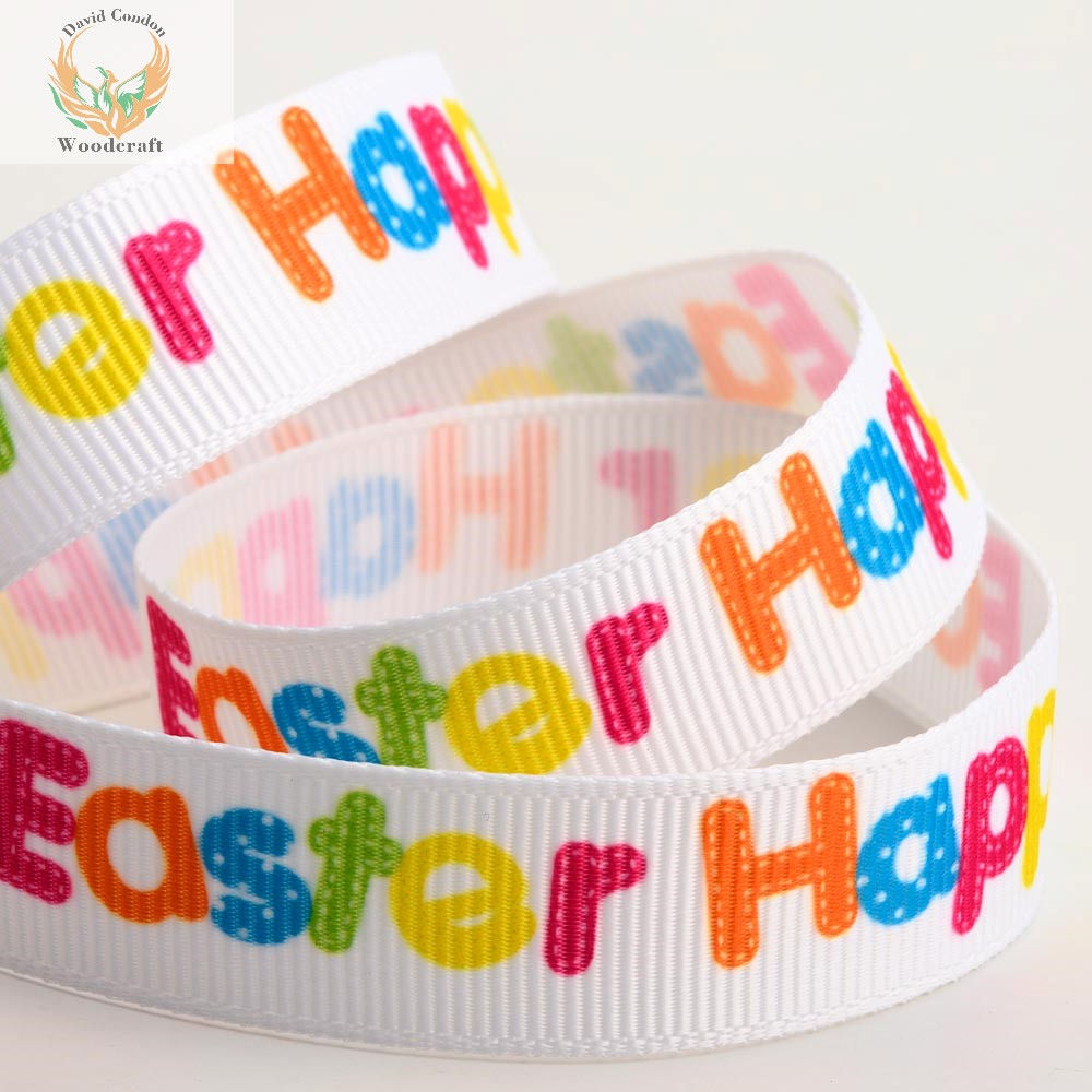 Happy Easter Grosgrain Ribbon 16mm x 5M