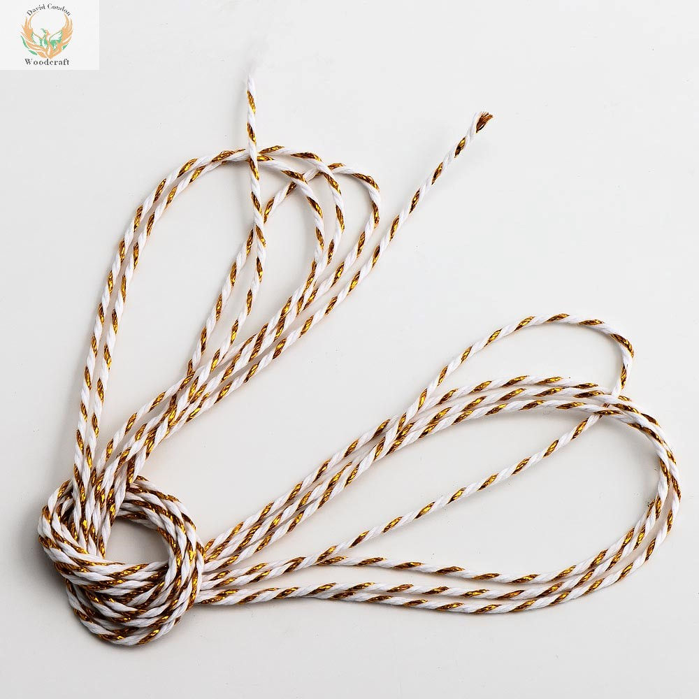 Bakers Twine 2mm x 50M – Metallic Gold / White