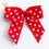 Thumbnail: Red 5cm Polka Dot Grosgrain Ribbon Bow 12 Pack