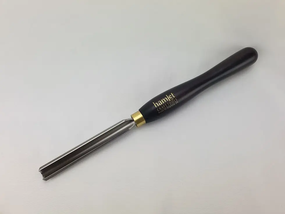 Hamlet HCT063 spindle roughing gouge with narrower flute and wooden handle for roughing smaller wood blanks on a lathe