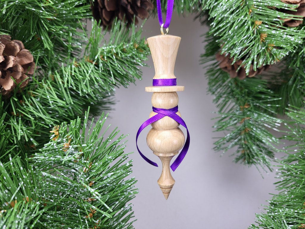 Artistic Snowman Hanging Ornament in Irish Beech