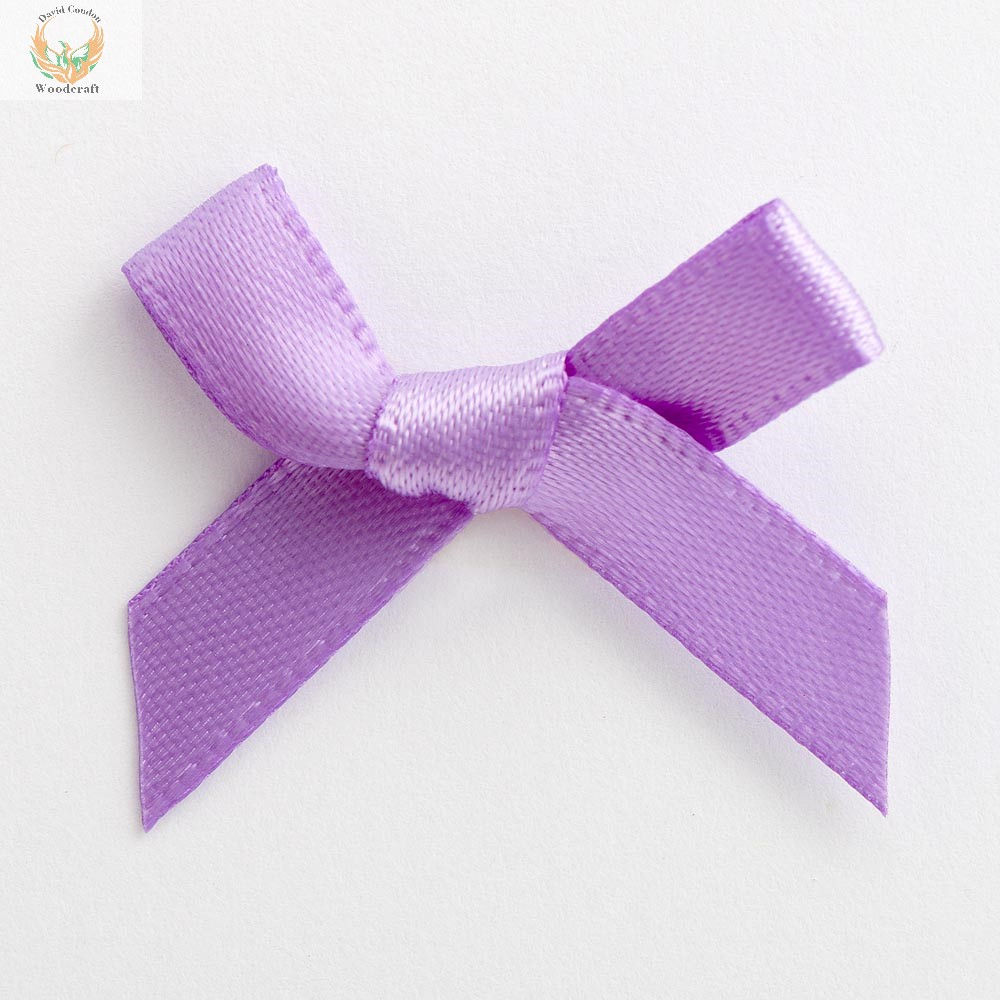 Lilac 3cm Satin Ribbon Bow 100 Pack