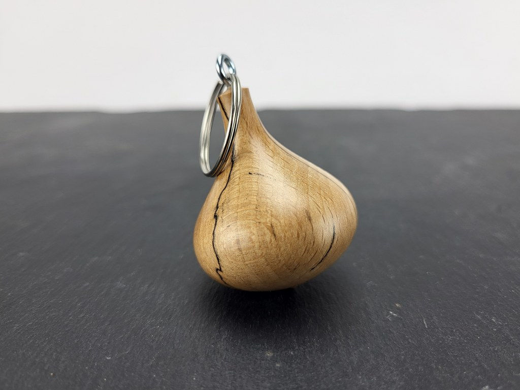 Keyring in Spalted Beech with gift bag