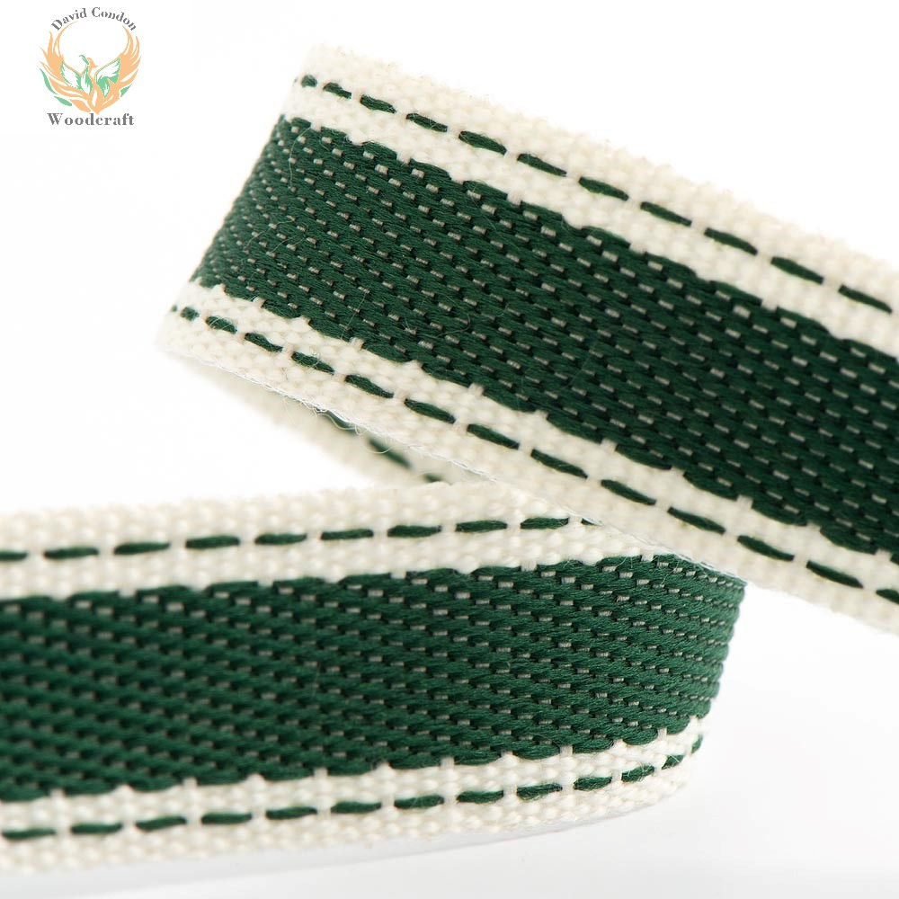 Bottle Green Cotton Twill Ribbon 15mm x 10M