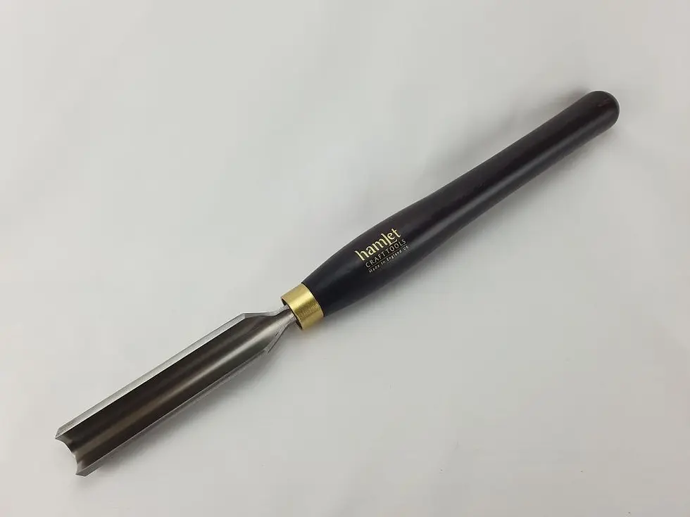 Hamlet HCT065 spindle roughing gouge with wide flute and wooden handle for roughing square blanks into round on a wood lathe