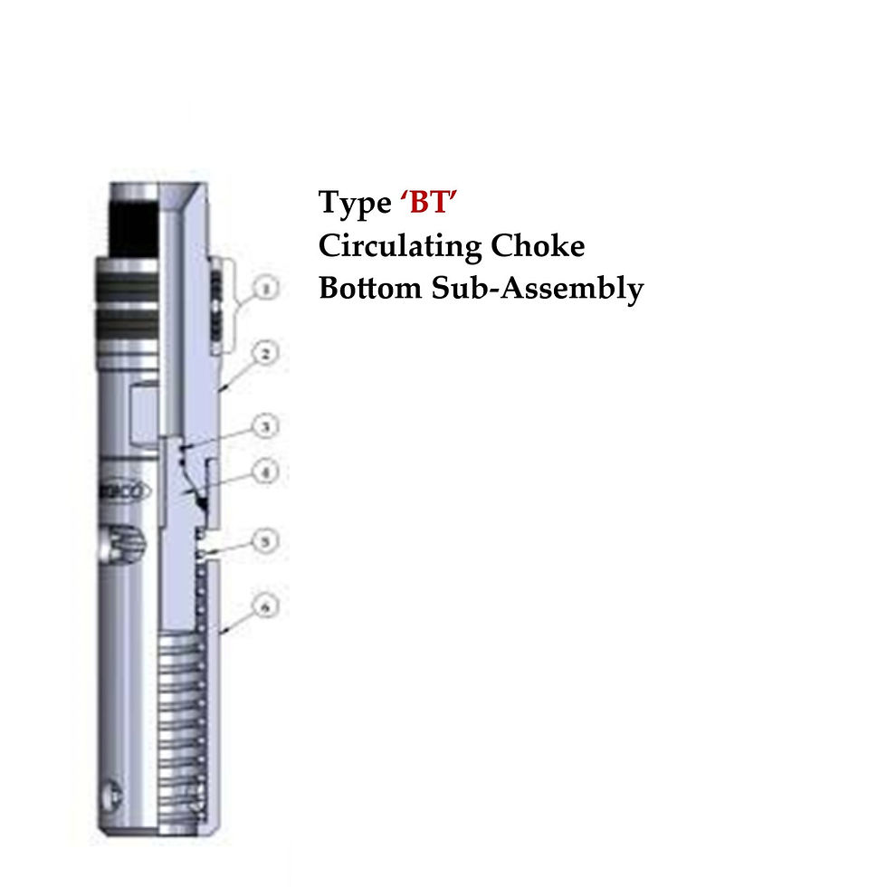 Type 'BT' CIRCULATING CHOKE BOTTOM SUBASSEMBLY Rebco Oil Tools, Inc.