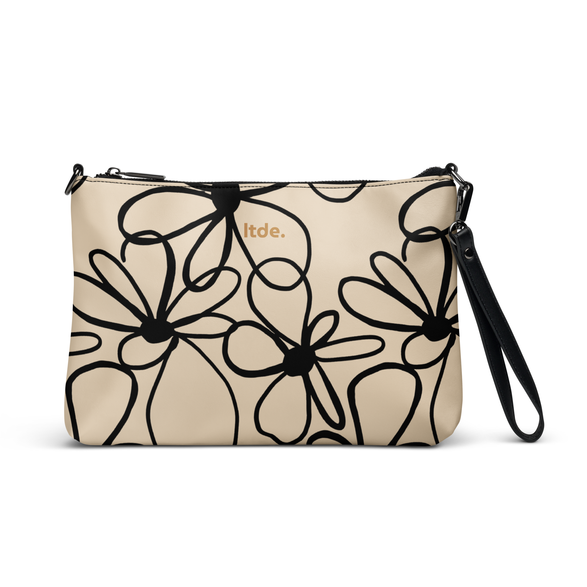 Bolso flores - beige