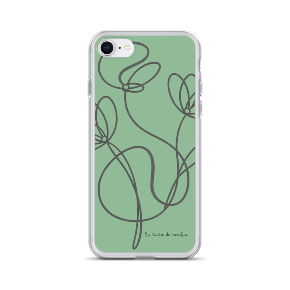 Funda iPhone® flores - verde