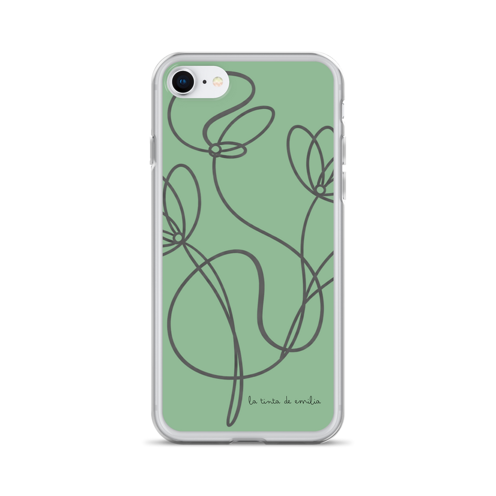 Miniatura: Funda iPhone® flores - verde