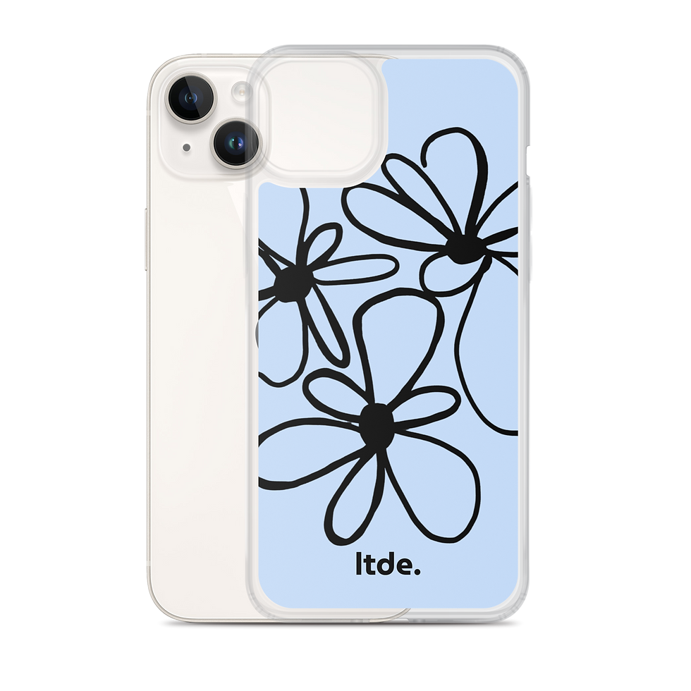 Miniatura: Funda de iPhone® flores - azul