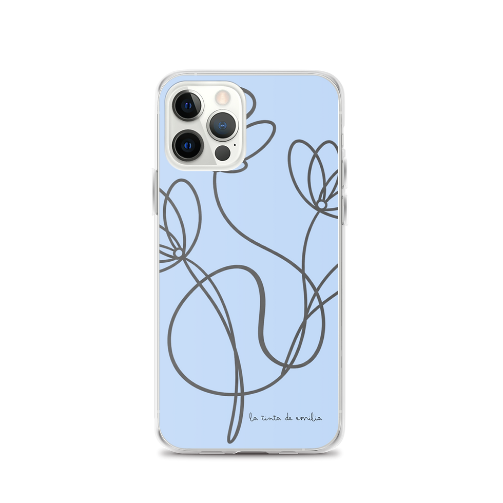 Miniatura: Funda iPhone® flores - azul
