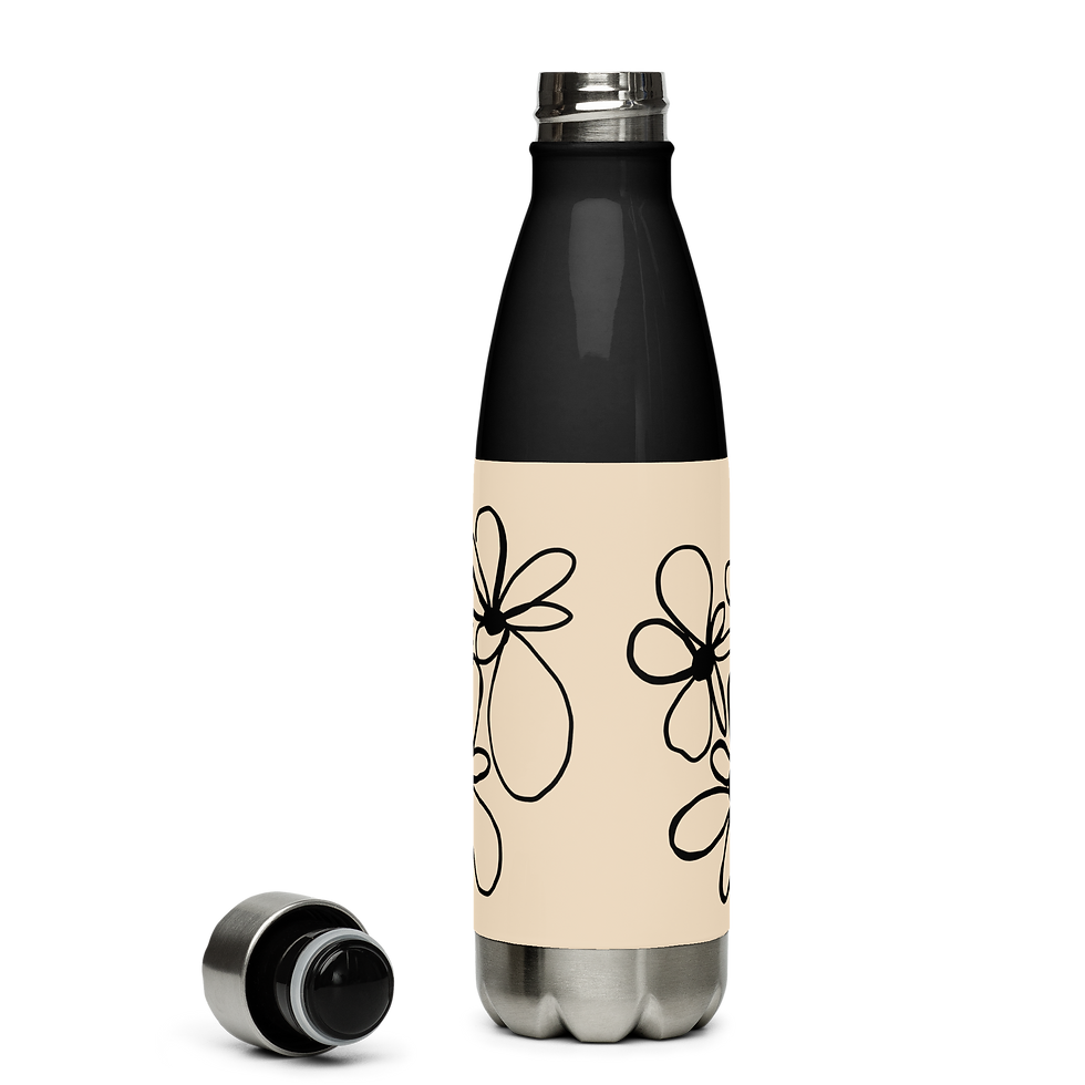 Miniatura: Botella flores - beige