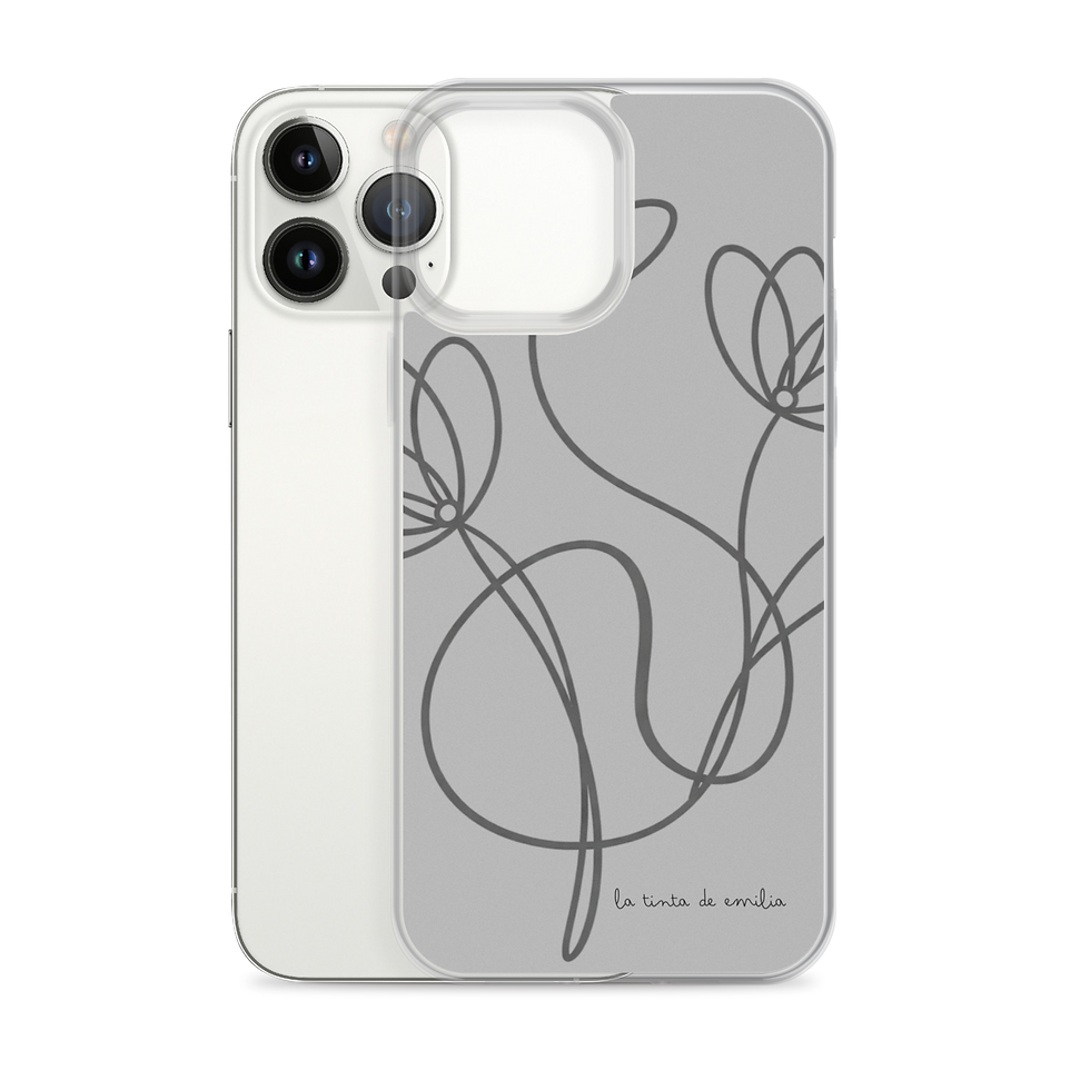 Thumbnail: Funda iPhone® flores - plata